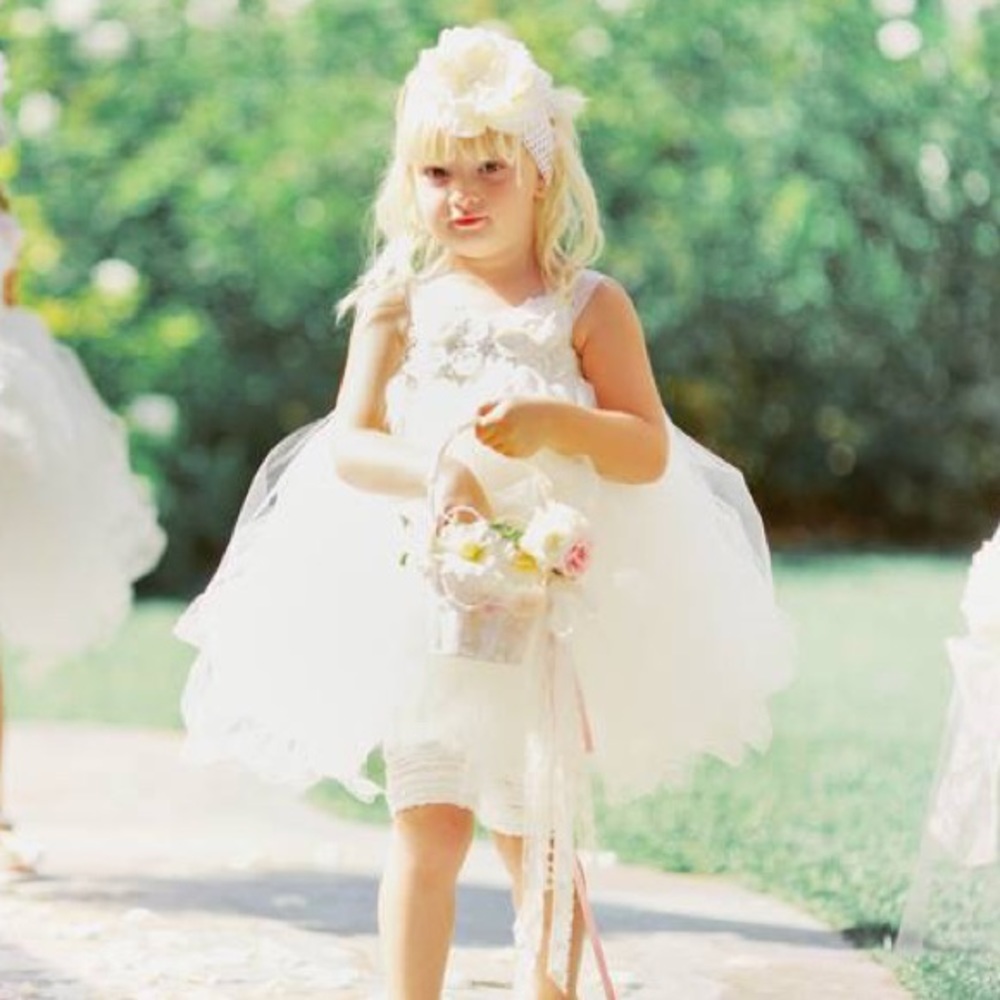 Gorgeous handmade flower girl dress